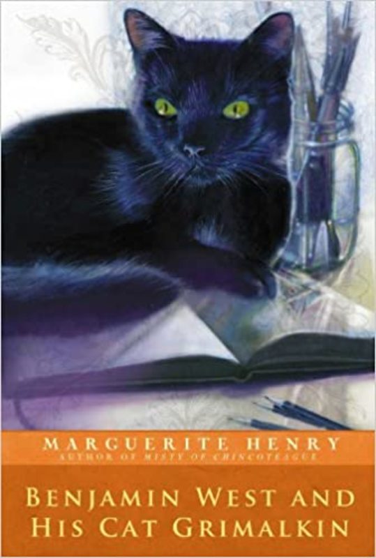 Book cover for "Benjamin West and His Cat Grimalkin" by Marguerite Henry