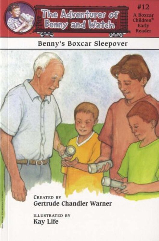 Book cover for "Benny's Boxcar Sleepover" by Gertrude Chandler Warner