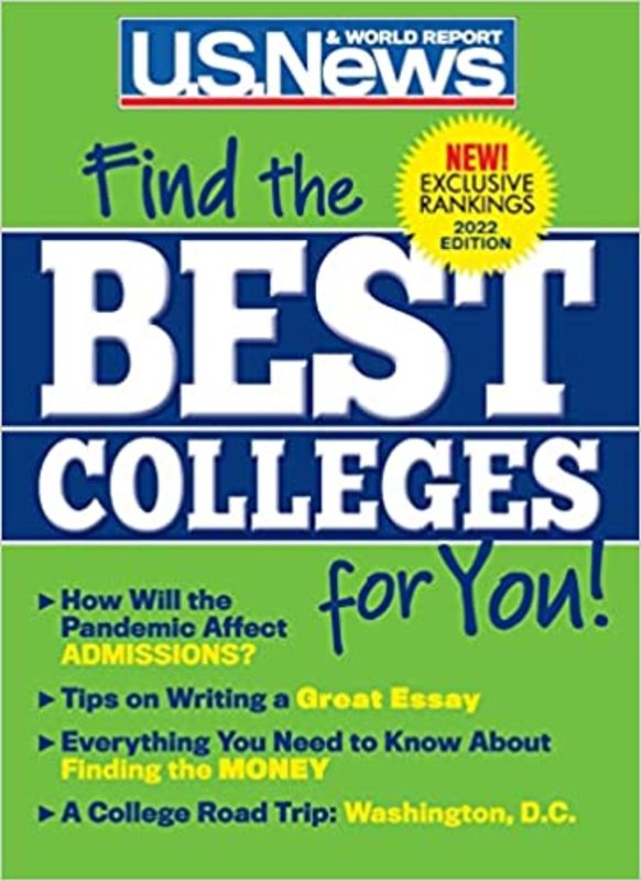 Book cover for "Best Colleges 2022" by U.S. News and World Report