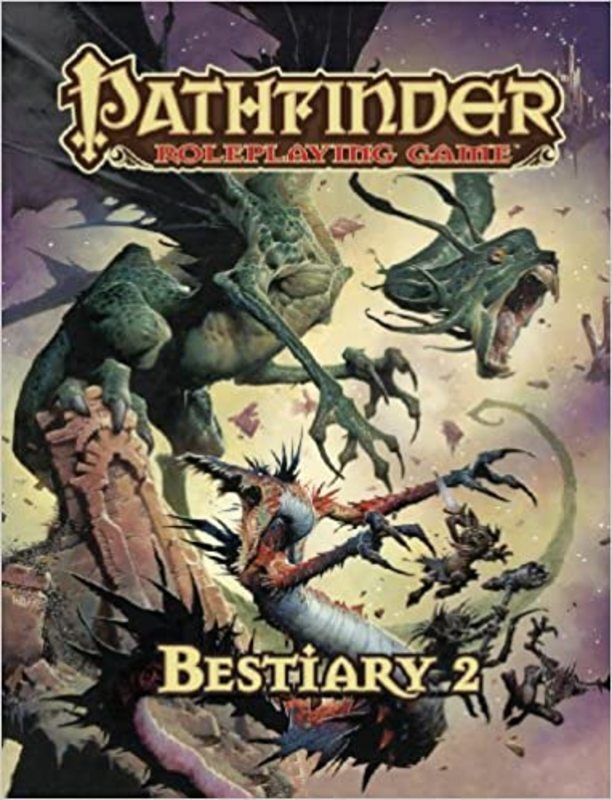 Book cover for "Bestiary 2" by Paizo
