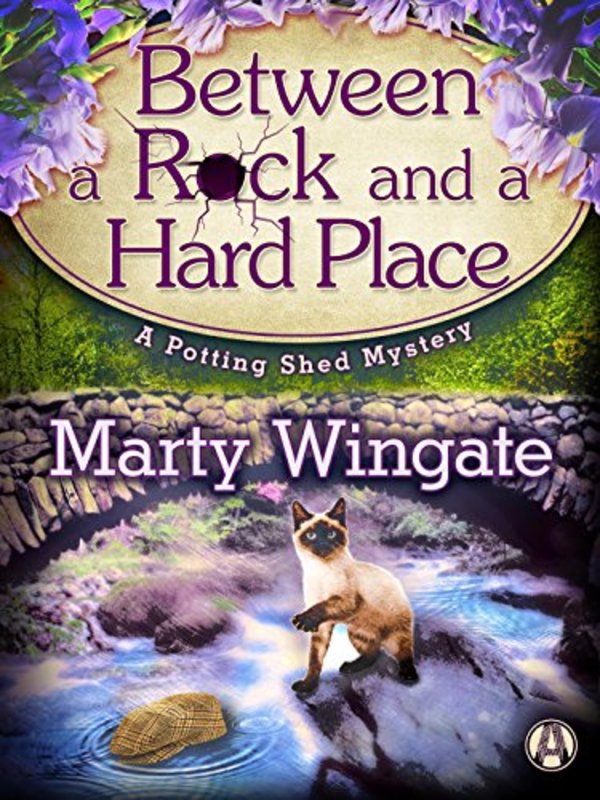 Book cover for "Between a Rock and a Hard Place" by Marty Wingate