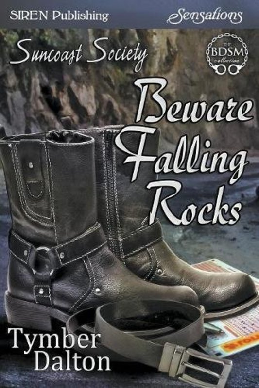 Book cover for "Beware Falling Rocks" by Tymber Dalton