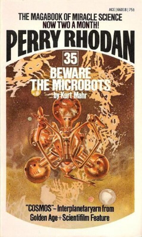 Book cover for "Beware The Microbots" by Kurt Brand