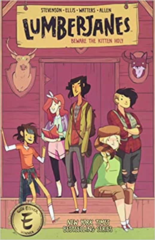 Book cover for "Beware the Kitten Holy" by Noelle Stevenson
