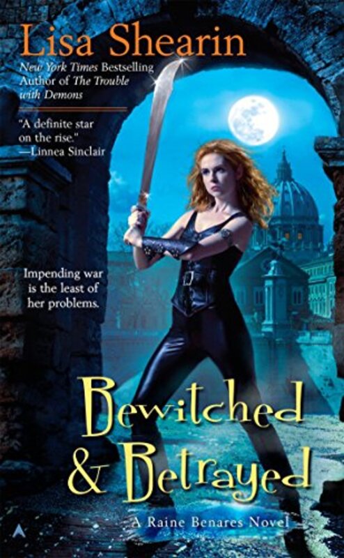Book cover for "Bewitched and Betrayed" by Lisa Shearin