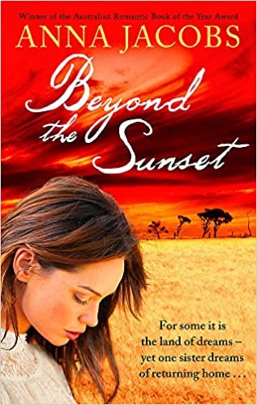 Book cover for "Beyond The Sunset" by Anna Jacobs