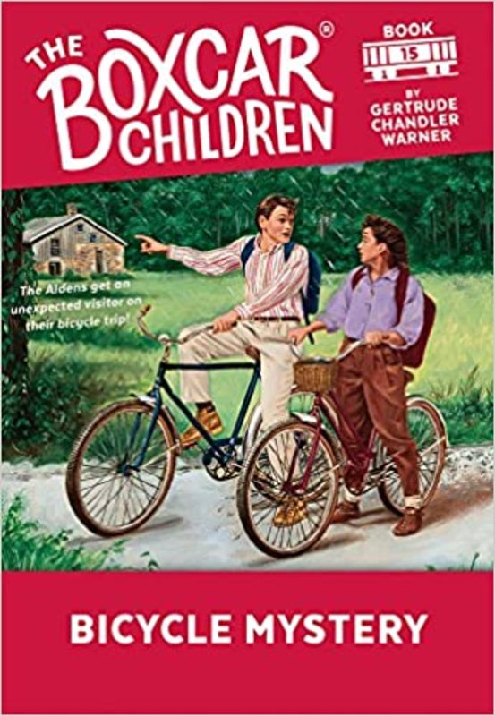 Book cover for "Bicycle Mystery" by Gertrude Chandler Warner
