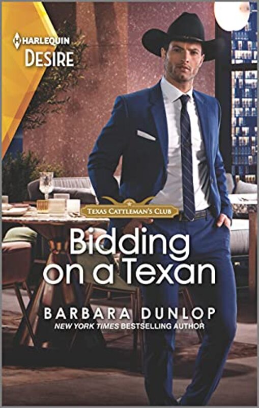 Book cover for "Bidding on a Texan" by Barbara Dunlop