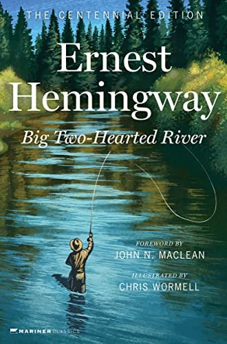 Book cover for "Big Two-Hearted River" by Ernest Hemingway