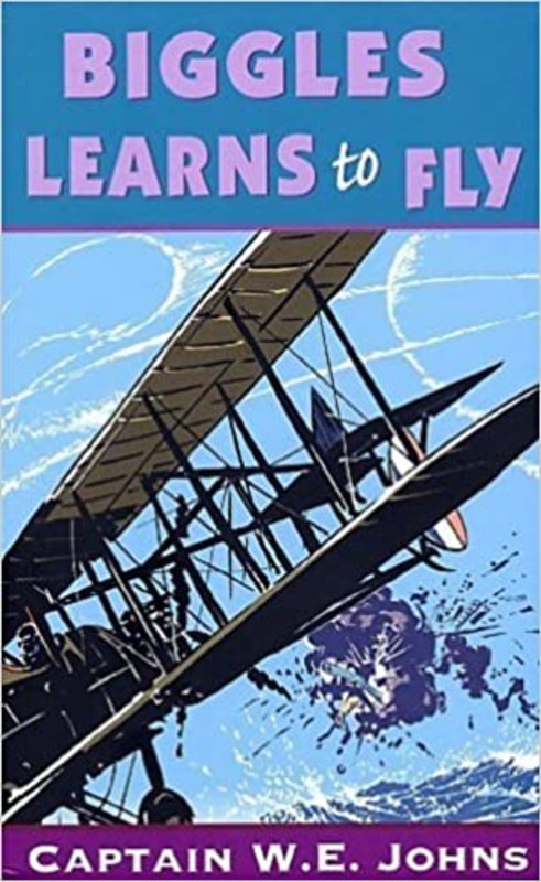 Book cover for "Biggles Learns To Fly" by Captain WE Johns