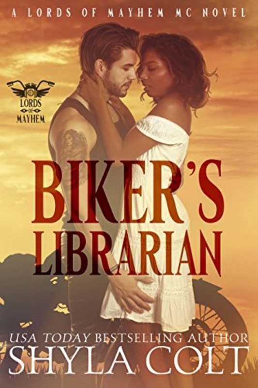 Book cover for "Biker's Librarian" by Shyla Colt