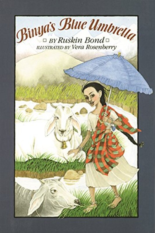 Book cover for "Binya's Blue Umbrella" by Ruskin Bond
