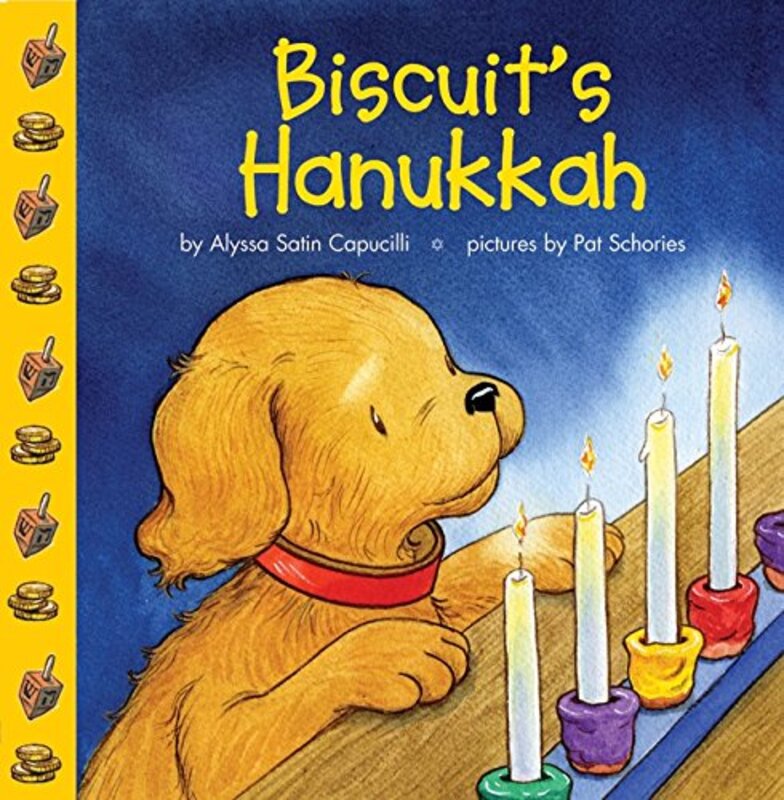 Book cover for "Biscuit's Hanukkah" by Alyssa Satin Capucilli