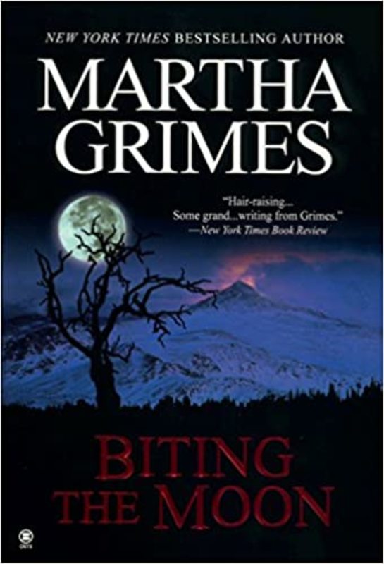 Book cover for "Biting the Moon" by Martha Grimes