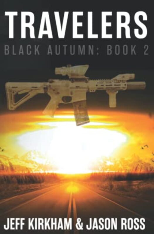 Book cover for "Black Autumn Travelers" by Jeff Kirkham