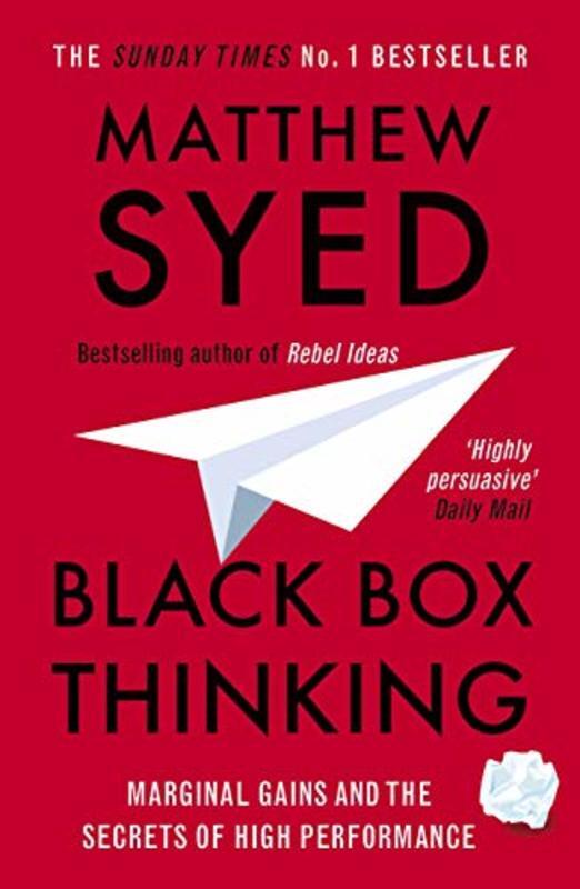 Book cover for "Black Box Thinking" by Matthew Syed