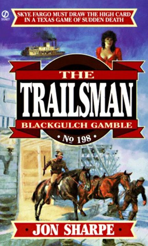 Book cover for "Black Gulch Gamble" by Jon Sharpe
