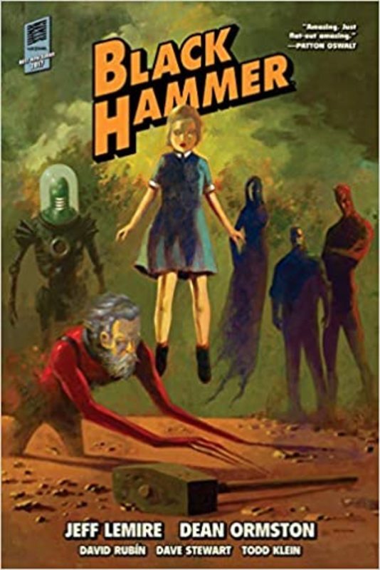Book cover for "Black Hammer" by Jeff Lemire
