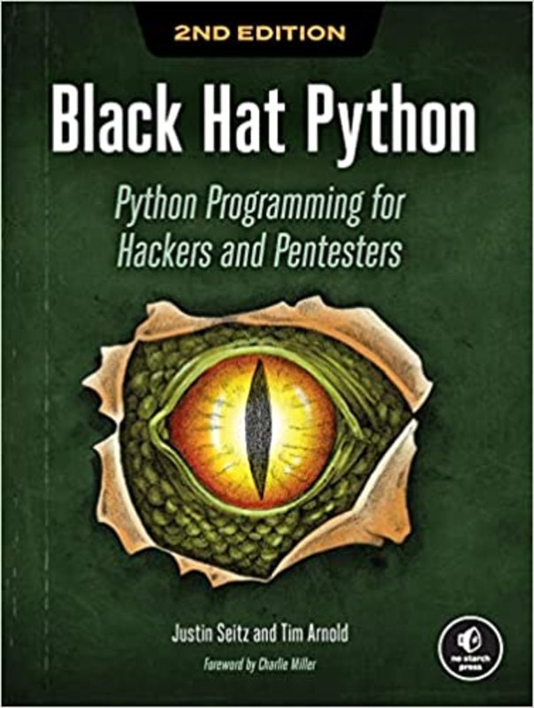Book cover for "Black Hat Python" by Justin Seitz