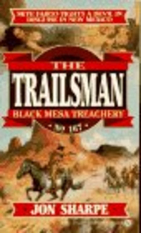 Book cover for "Black Mesa Treachery" by Jon Sharpe