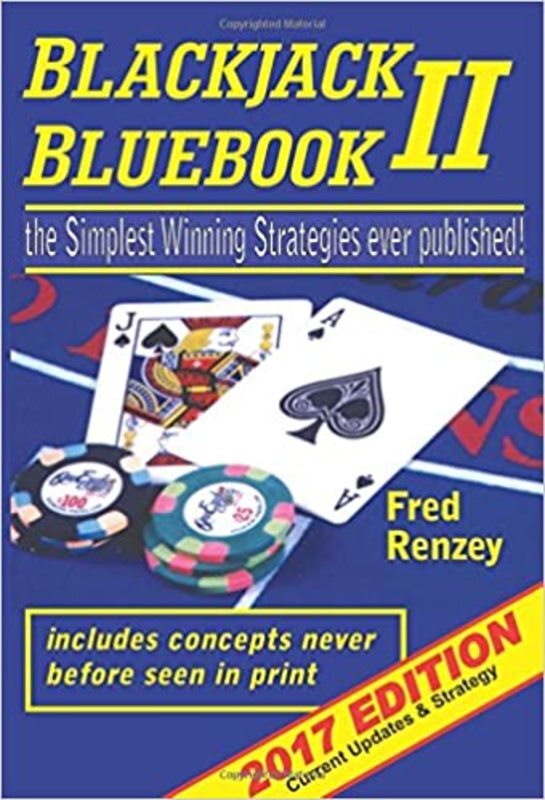 Book cover for "Blackjack Bluebook II" by Fred Renzey