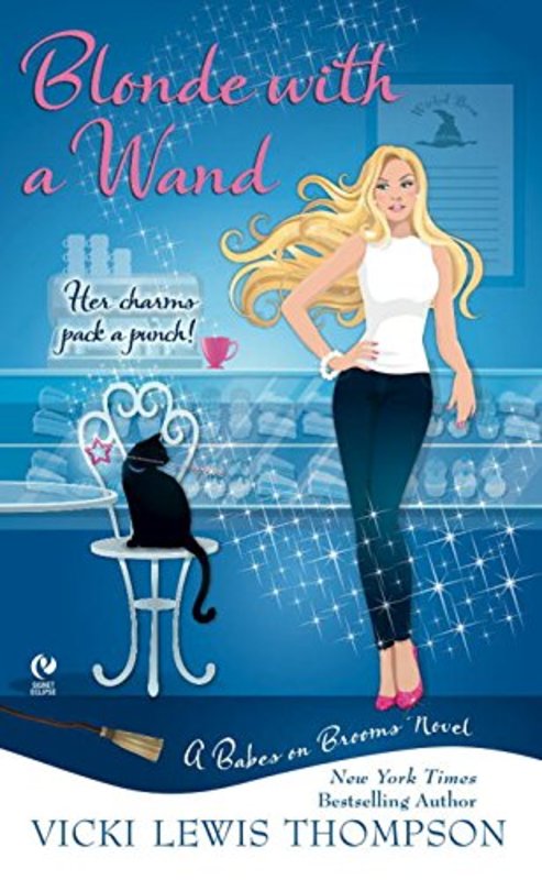 Book cover for "Blonde with a Wand" by Vicki Lewis Thompson