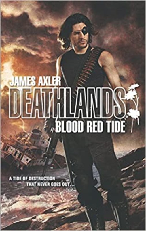 Book cover for "Blood Red Tide" by James Axler