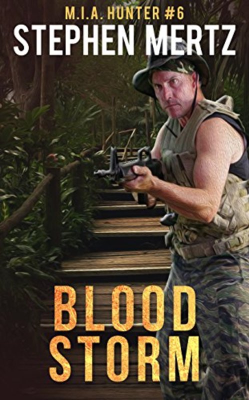 Book cover for "Blood Storm" by Stephen Mertz