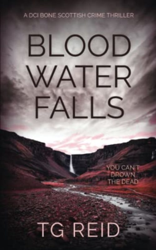 Book cover for "Blood Water Falls" by TG Reid
