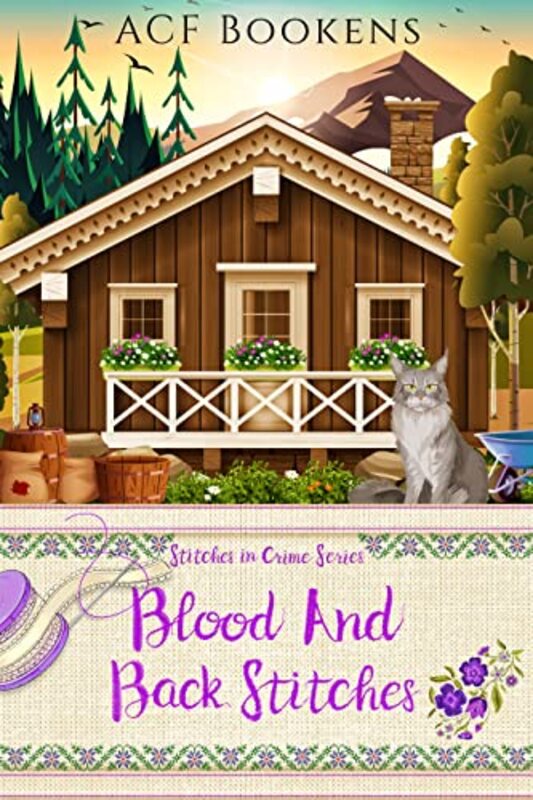 Book cover for "Blood and Back Stitches" by ACF Bookens