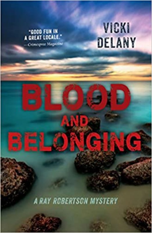Book cover for "Blood and Belonging" by Vicki Delany