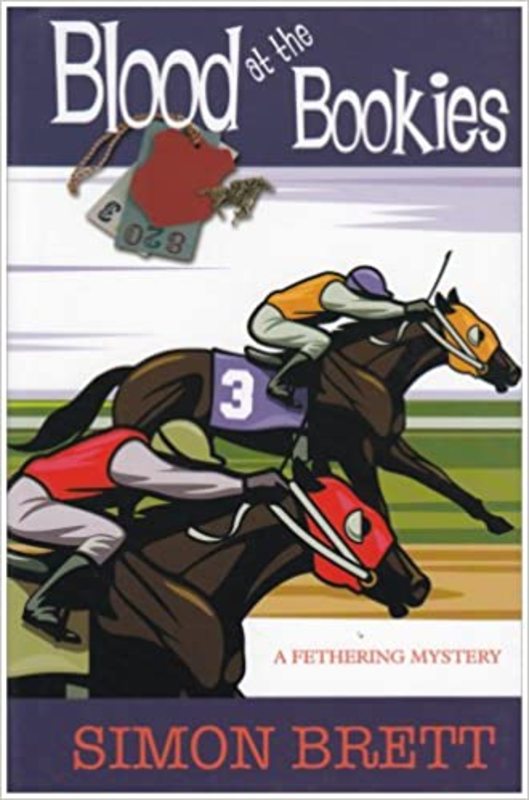 Book cover for "Blood at the Bookies" by Simon Brett
