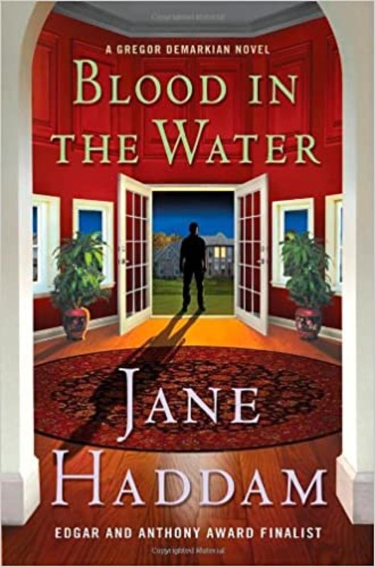Book cover for "Blood in the Water" by Jane Haddam