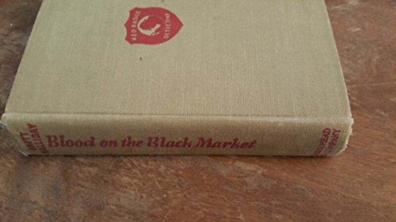 Book cover for "Blood on the Black Market" by Brett Halliday