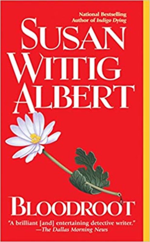 Book cover for "Bloodroot" by Susan Wittig Albert