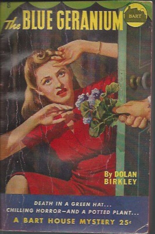 Book cover for "Blue Geranium" by Dolores Hitchens