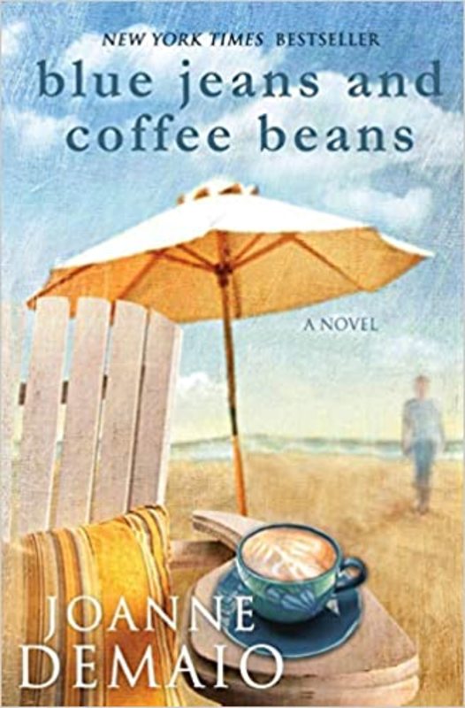Book cover for "Blue Jeans and Coffee Beans" by Joanne DeMaio