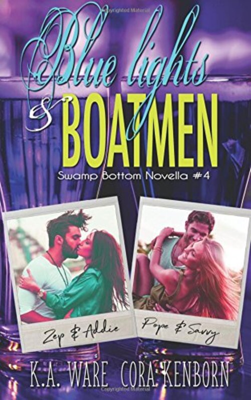 Book cover for "Blue Lights and Boatmen" by Cora Kenborn