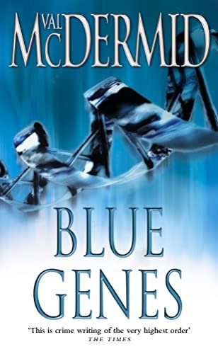 Book cover for "Blue Genes" by Val McDermid
