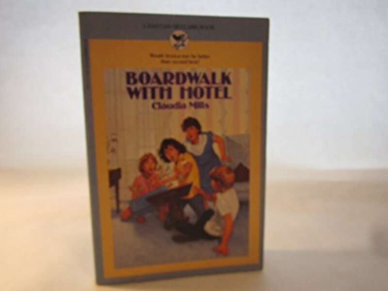Book cover for "Boardwalk with Hotel" by Claudia Mills