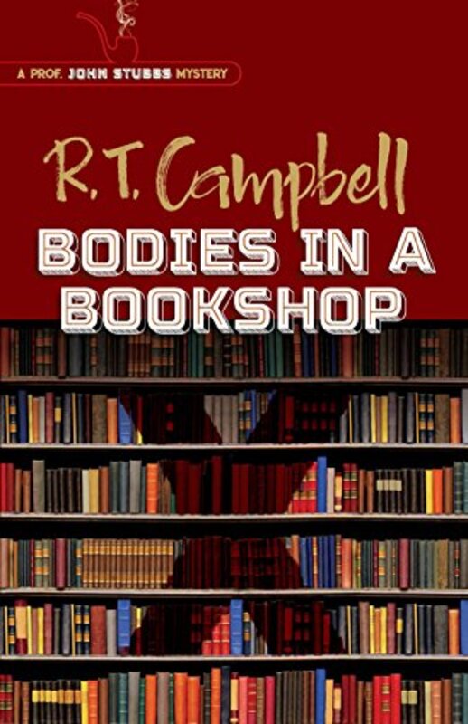 Book cover for "Bodies in a Bookshop" by RT Campbell