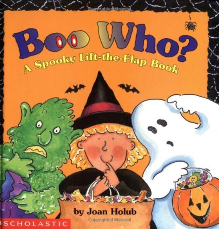 Book cover for "Boo Who? A Spooky Lift-the-Flap Book" by Joan Holub