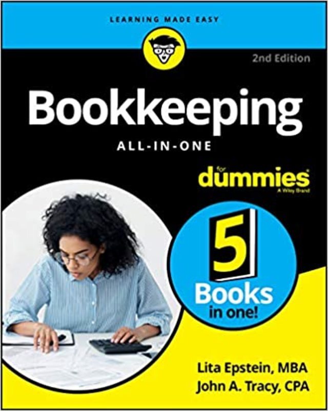 Book cover for "Bookkeeping All-in-One For Dummies" by Lita Epstein