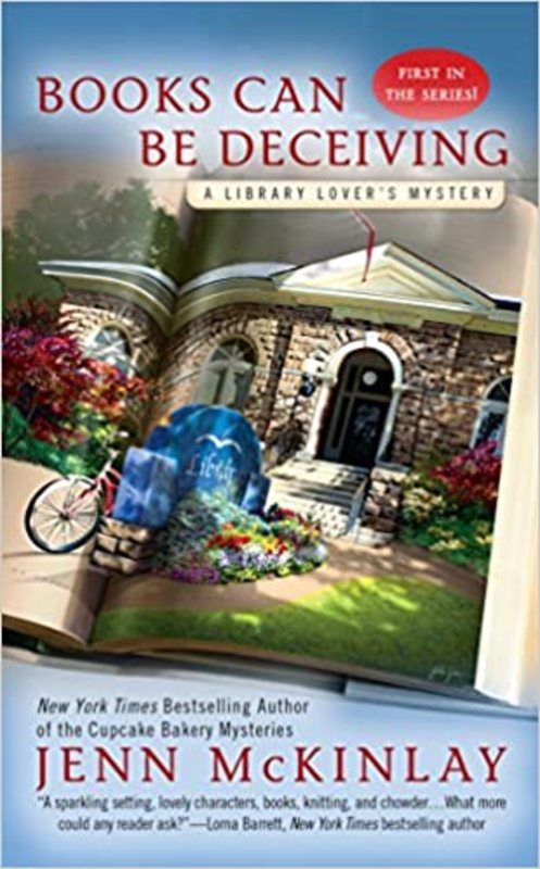 Book cover for "Books Can Be Deceiving" by Jenn McKinlay