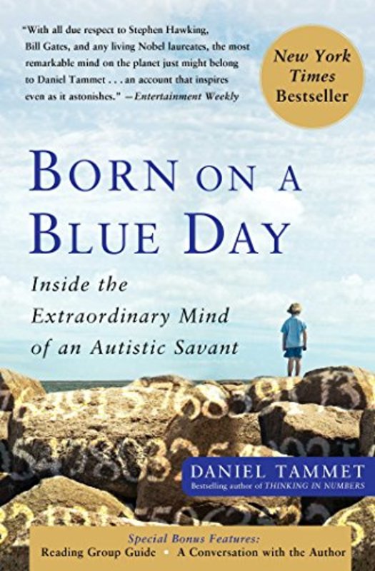 Book cover for "Born On A Blue Day" by Daniel Tammet