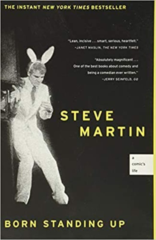 Book cover for "Born Standing Up" by Steve Martin