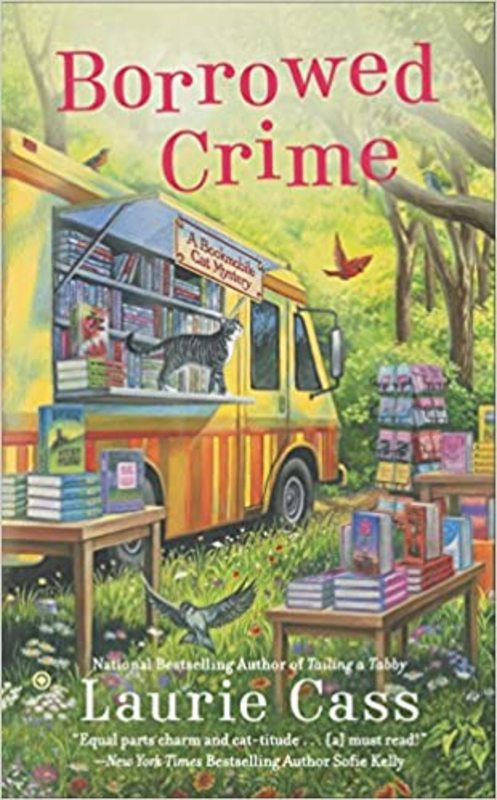 Book cover for "Borrowed Crime" by Laurie Cass