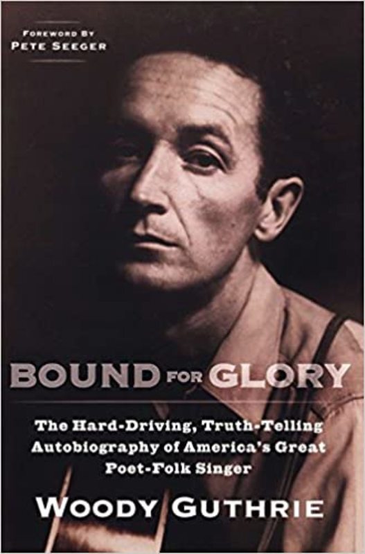 Book cover for "Bound for Glory" by Woody Guthrie
