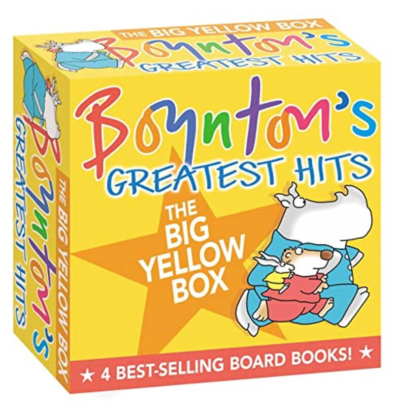 Book cover for "Boynton's Greatest Hits The Big Yellow Box" by Sandra Boynton