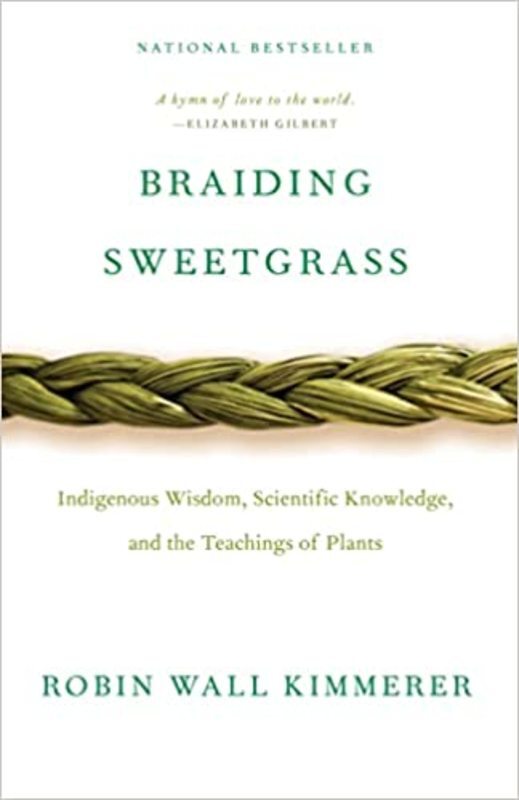 Book cover for "Braiding Sweetgrass" by Robin Wall Kimmerer